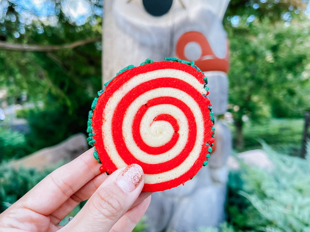 Peppermint Pinwheel Cookie from EPCOT festival of the holidays cookie stroll